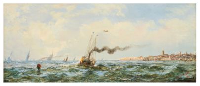 Adolphus Knell (British, act.c.1860-c.1890) Steam Ship Off Margate