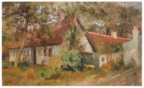 Hugo Vilfred Pedersen (Danish, 1870-1959) Country house 