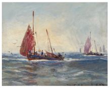 Alfred Sanderson Edwards (Scottish, 1852-1915) Scotch Coast Boats