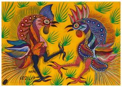 Francisco Da Silva (Brazilian, 1920-1985) Rinha de Galos, 1974