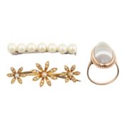 A ring and two brooches