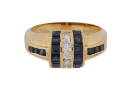 A sapphire and diamond ring