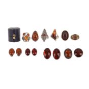 A collection of amber jewellery