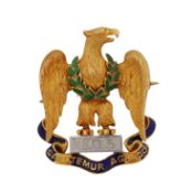 A Royal Scots Greys cap badge brooch