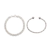 A bangle and a bracelet