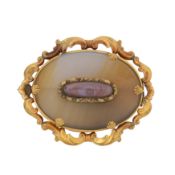 An chalcedony brooch