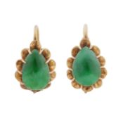 A pair of jadeite earrings