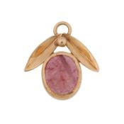 A tourmaline flower pendant