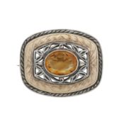 Sibyl Dunlop Ι A citrine brooch, circa 1970