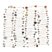 A large collection of stick pins