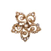 A seed pearl brooch
