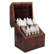 Arnhem 1855 by HG with star (untraced) A cased mid-19th century Dutch 833 standard silver table serv