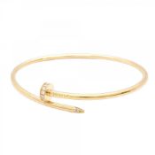 Cartier Juste Un Clou Bangle, 18KYG Yellow Gold with Diamonds, Women's
