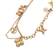 Louis Vuitton Collier Blooming Necklace, Gold Plated, Women's