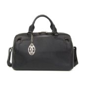 Cartier Marcello Small Boston Bag Women's Leather Boston Bag,Shoulder Bag Black