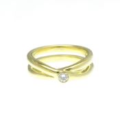Tiffany Paloma Picasso Ring 1PD Yellow Gold (18K) Fashion Diamond Band Ring Gold