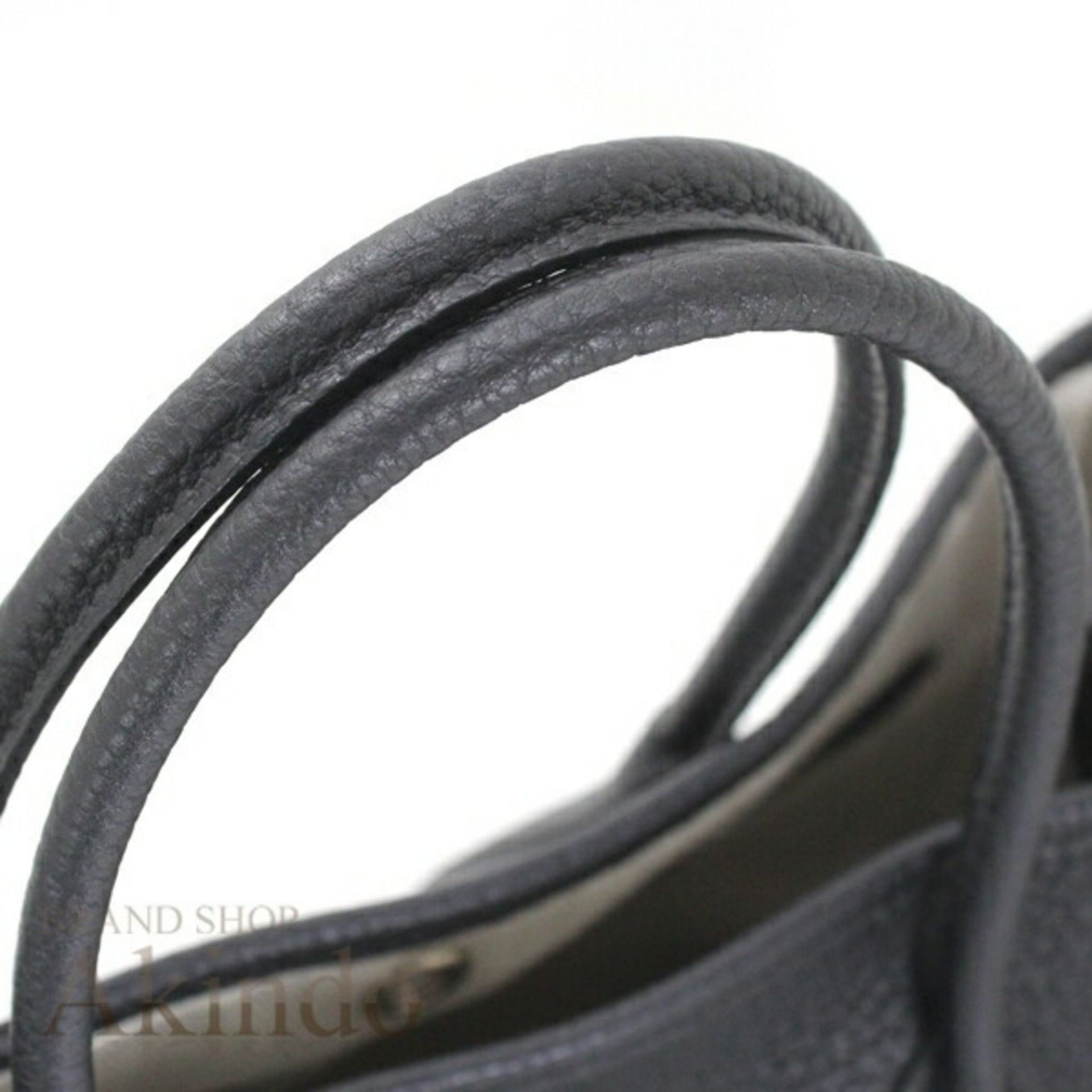 Hermès Garden TPM 30 Tote Bag, Black Negonda Leather, Women's, HERMES T6005 - Image 14 of 20