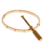 Cartier Love Bracelet SM with Screwdriver #15 18K Pink Gold Women's CARTIER