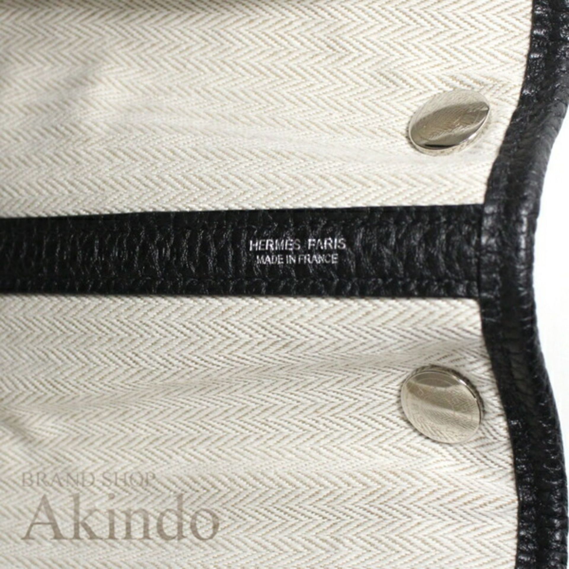 Hermès Garden TPM 30 Tote Bag, Black Negonda Leather, Women's, HERMES T6005 - Image 18 of 20