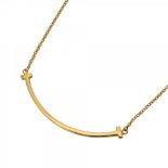 Tiffany T Smile Small Necklace in 18KYG Yellow Gold for Women
