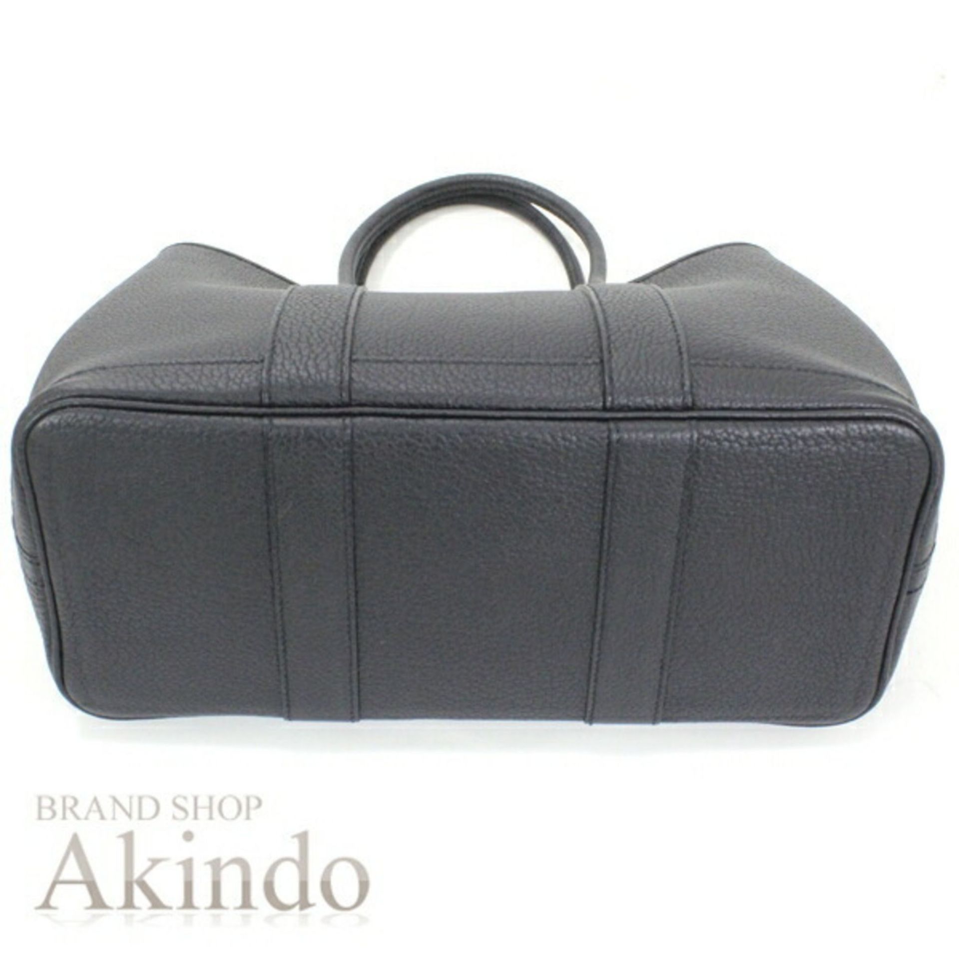 Hermès Garden TPM 30 Tote Bag, Black Negonda Leather, Women's, HERMES T6005 - Image 6 of 20