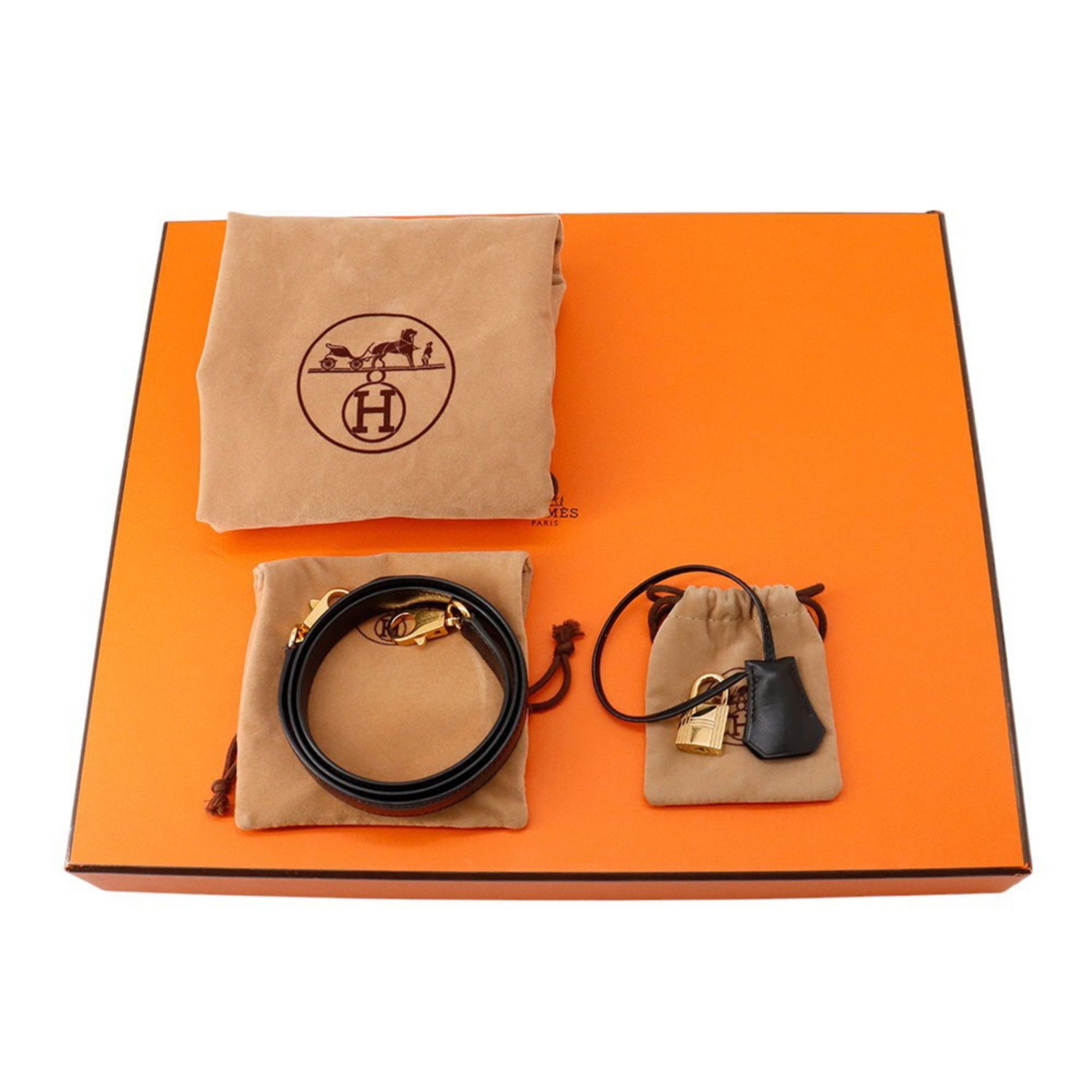 Hermès Kelly 32 Handbag, Black Box Calf Leather, with Exterior Stitching, C Stamp, HERMES 2-Way Bag, - Image 19 of 19