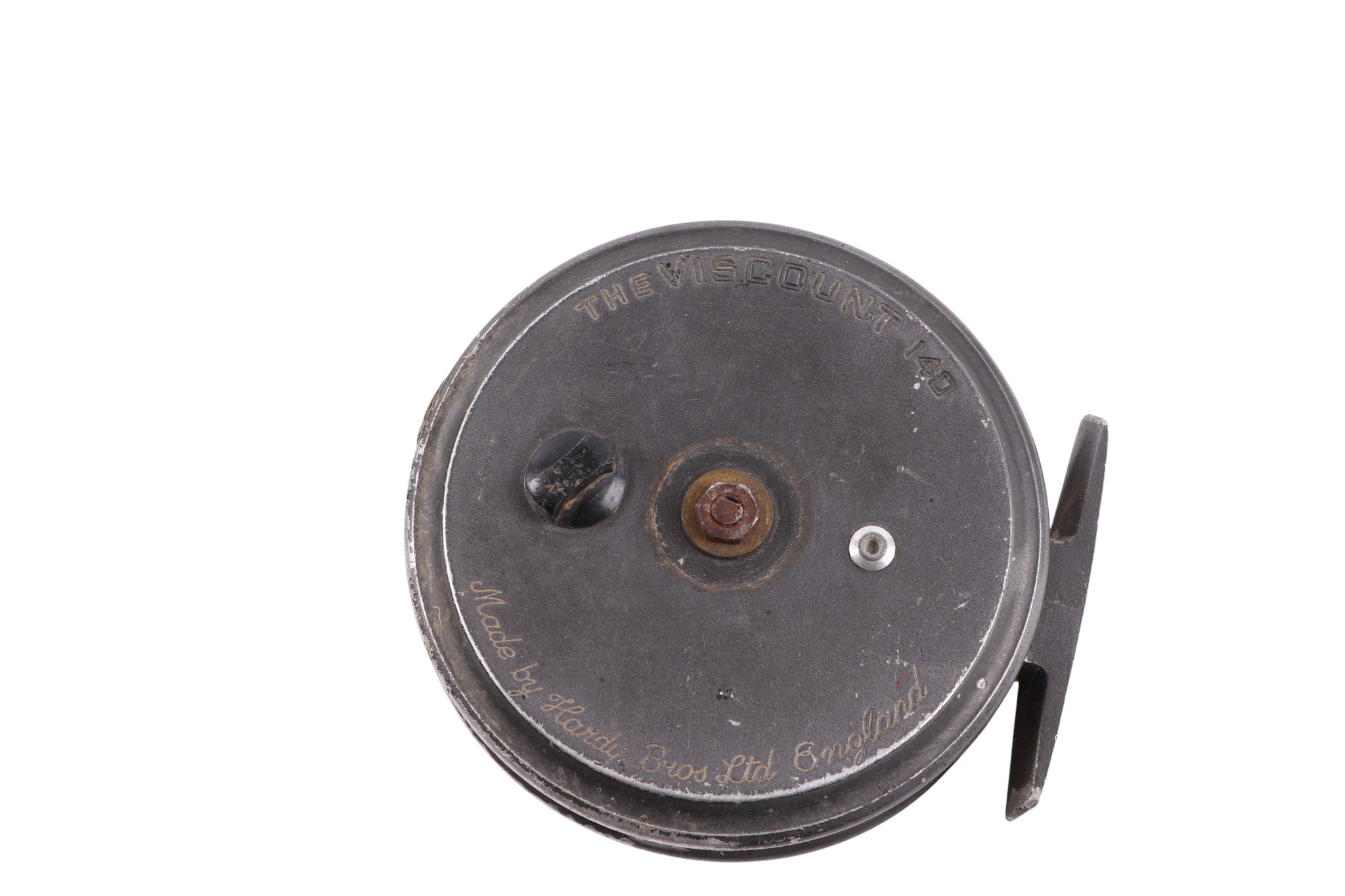 A Hardy Bros fly reel “The Viscount 140” 3.5inch; a mahogany star back reel; together with an antler - Image 3 of 3