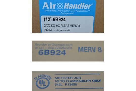 NEW Case 12 Air Handler Merv-8 24 x 24 x 2 Air Filter 6B924 Pleated - Image 4 of 4