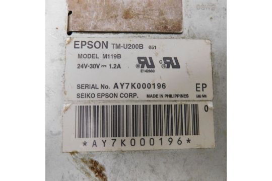 Epson TM-U200B 9-Pin Dot Matrix Store Receipt Printer M119B w/ Power Supply - Image 6 of 6