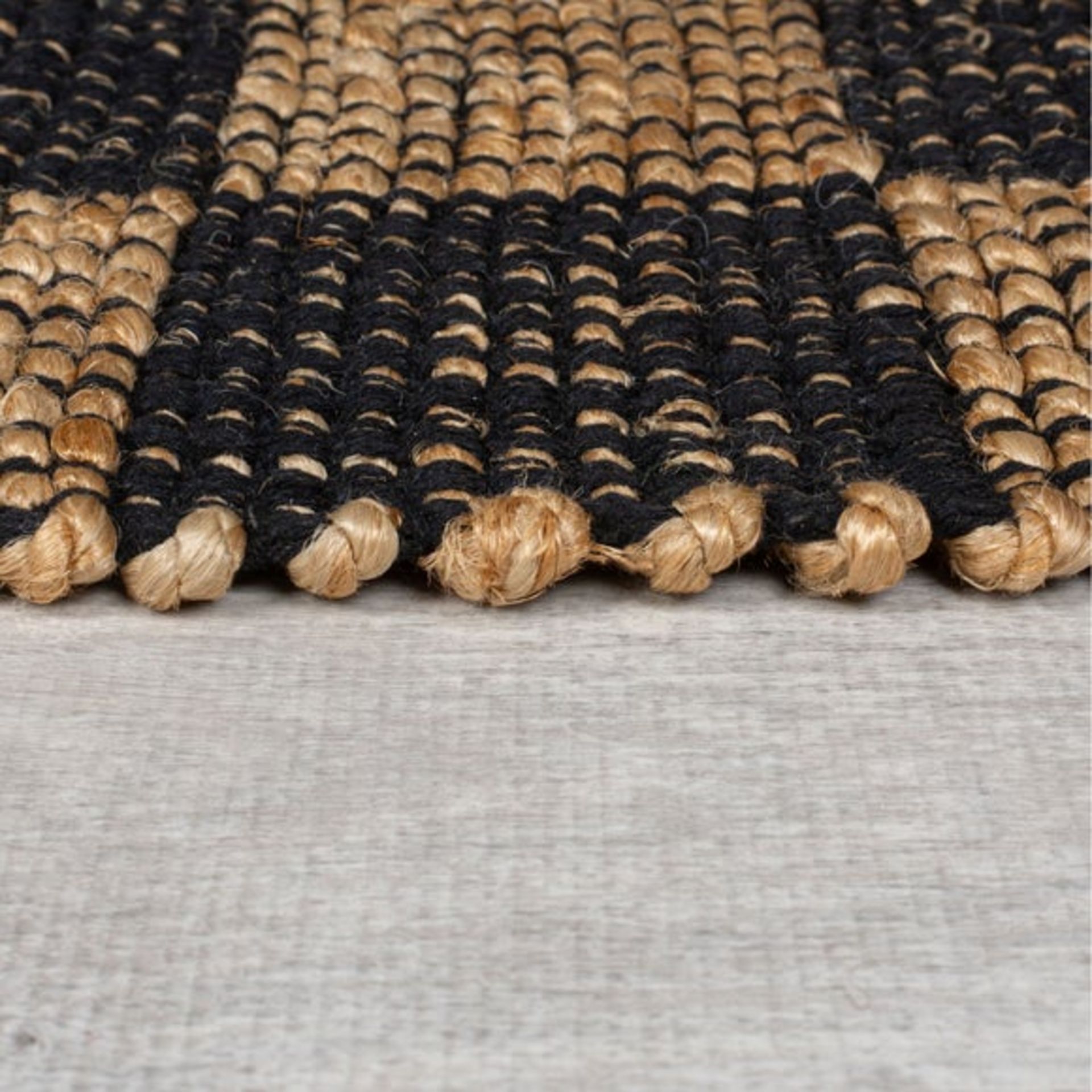 Grade-C1 ref LOT94 Weave D040 Jute Checkerboard Monochrome 120X170 RRP œ75 - Image 4 of 6