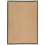 Grade-C1 ref LOT133 Natural Fibre D040 Herringbone Border Olive 60X230 RRP œ45