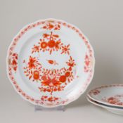 Meissen 3 x Vorspeiseteller Indisch Koralle 21,5 cm Pfeifferzeit