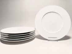 KPM Berlin Urania Weiß 6 x Speiseteller 27 cm