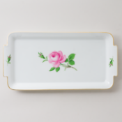 Meissen Königskuchenplatte Rote Rose 30 cm 1. Wahl unbeschädigt