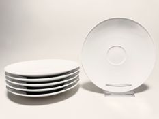 KPM Berlin Urania Weiß 6 x Untertasse 18 cm