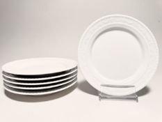 KPM Berlin Kurland Weiß 6 x Brotteller 15,5 cm