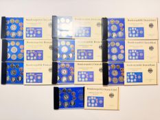 10 x Kursmünzensatz BRD Deutsche Mark Spiegelglanz