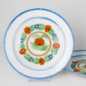 Paar Speiseteller Fayence, 19. Jhd. Frankreich