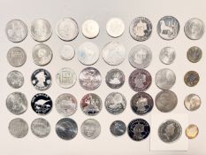 40 x Silbermünzen, Münzen und Medaillen Welt