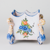 Cachepot Feyence mit Fischen 20. Jhd