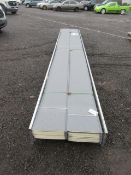 (20) 2025 236'' X 15'' GRAY POLYURETHANE INSULATED METAL WALL PANELS (UNUSED)
