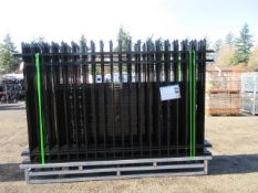 2025 FENS FEN20 4-RAIL STEEL FENCING-(20) 10' X 7' FENCE PANELS & (21) POST W/CONNECTORS (UNUSED)