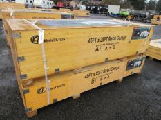 2025 KJ K4525 45' X 25' DOUBLE GARAGE STEEL BARN SHED W/ SIDE MAN DOOR, WHITE COLOR (UNUSED)