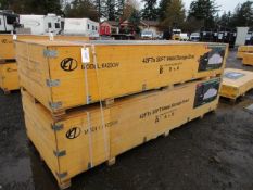 2025 KJ K4230W 42' X 30' METAL STORAGE SHED W/ ROLL-UP DOORS & SIDE MAN DOOR, WHITE COLOR (UNUSED)