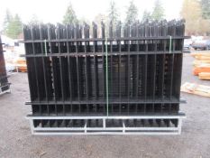 2025 ABOSS 4-RAIL WROUGHT IRON FENCING- (22) 10' X 7' FENCE PANELS & (23) POSTS W/ CONNECTORS