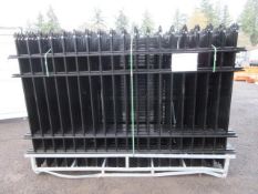2025 ABOSS 4-RAIL WROUGHT IRON FENCING- (30) 10' X 7' FENCE PANELS & (31) POSTS W/ CONNECTORS