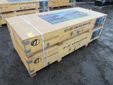 2025 KJ K3325G 33' X 25' DOUBLE GARAGE STEEL BARN SHED, RED-BROWN COLOR (UNUSED)