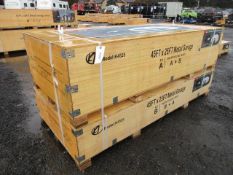 2025 KJ K4525 45' X 25' DOUBLE GARAGE STEEL BARN SHED W/ SIDE MAN DOOR, WHITE COLOR (UNUSED)