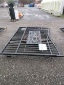 2025 KJ K0720 7' X 20' METAL FARM DRIVEWAY GATE W/ DEER ART (UNUSED)