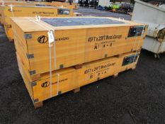 2025 KJ K4525G 45' X 25' DOUBLE GARAGE STEEL BARN SHED W/ SIDE MAN DOOR, RED-BROWN COLOR (UNUSED)